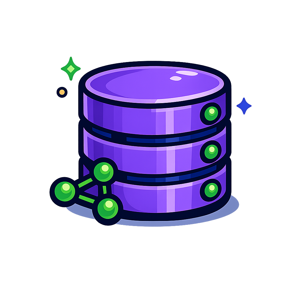 Database provider logos and data illustration